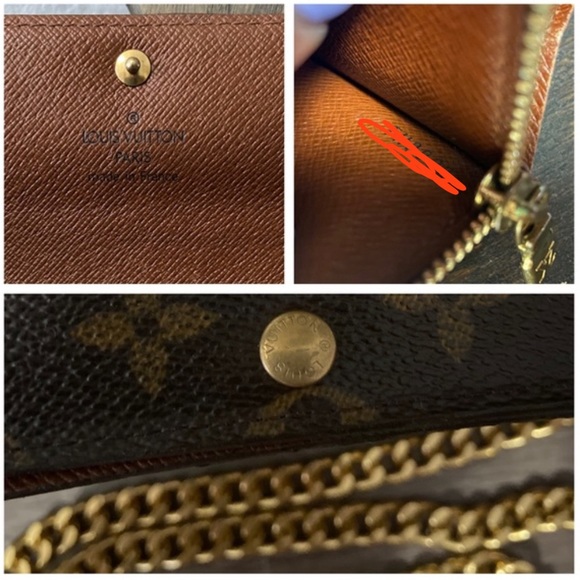 ⚜️Louis Vuitton Monogram WOC Pochette Style Crossbody w/Vintage Gold Tone - Picture 7 of 12